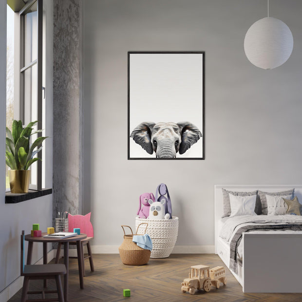 Minimalist Elephant Head Printable | Safari Nursery Digital Download | Neutral Animal Wall Art