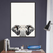 Minimalist Elephant Head Printable | Safari Nursery Digital Download | Neutral Animal Wall Art