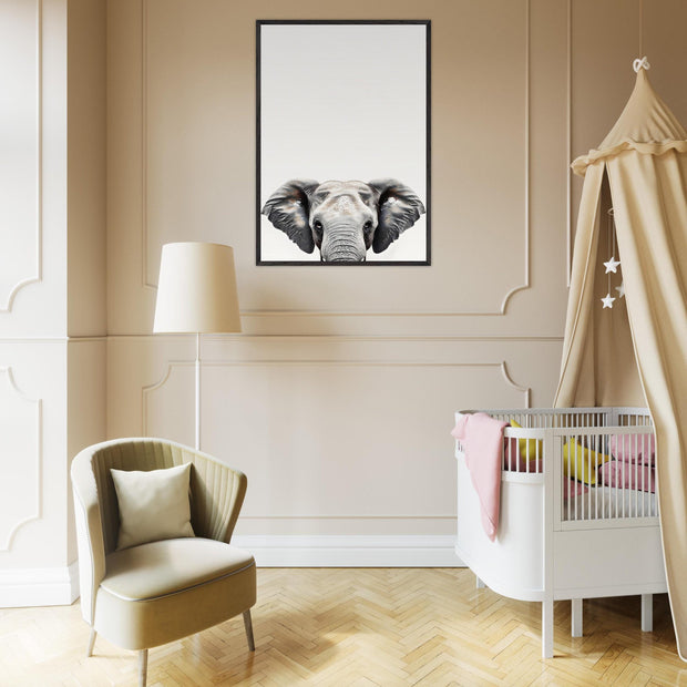 Minimalist Elephant Head Printable | Safari Nursery Digital Download | Neutral Animal Wall Art