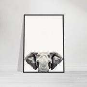 Minimalist Elephant Head Printable | Safari Nursery Digital Download | Neutral Animal Wall Art