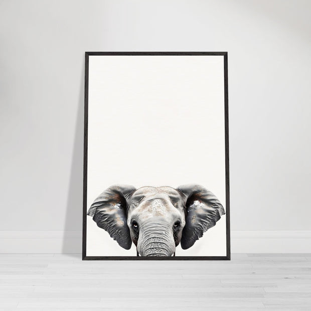 Minimalist Elephant Head Printable | Safari Nursery Digital Download | Neutral Animal Wall Art