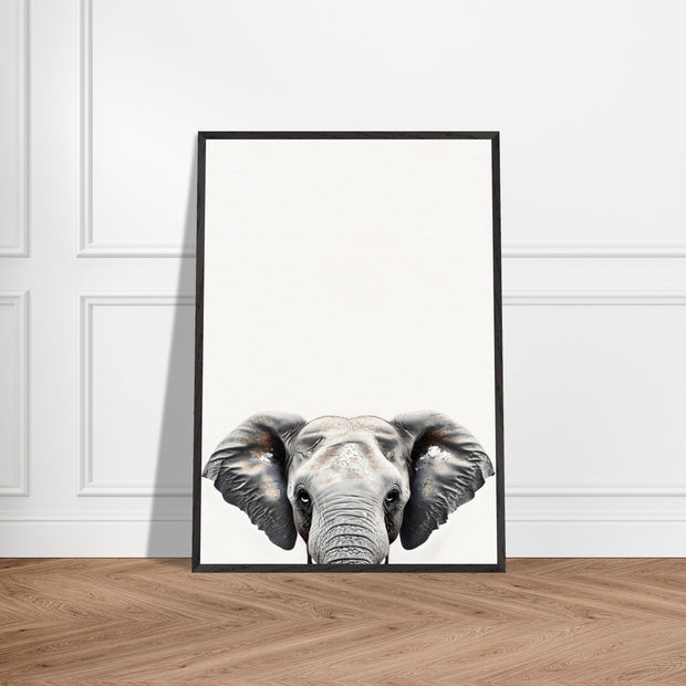 Minimalist Elephant Head Printable | Safari Nursery Digital Download | Neutral Animal Wall Art