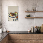 Vintage Steak Dinner Poster – Retro Kitchen Wall Art