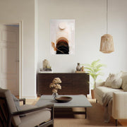 Neutral Abstract Arch & Moon – Minimal Wall Art