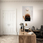 Neutral Abstract Arch & Moon – Minimal Wall Art