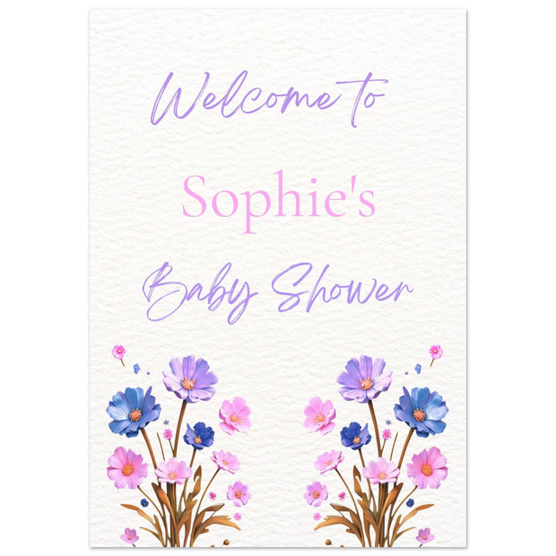 Personalised Baby Shower Welcome Sign Foam Board