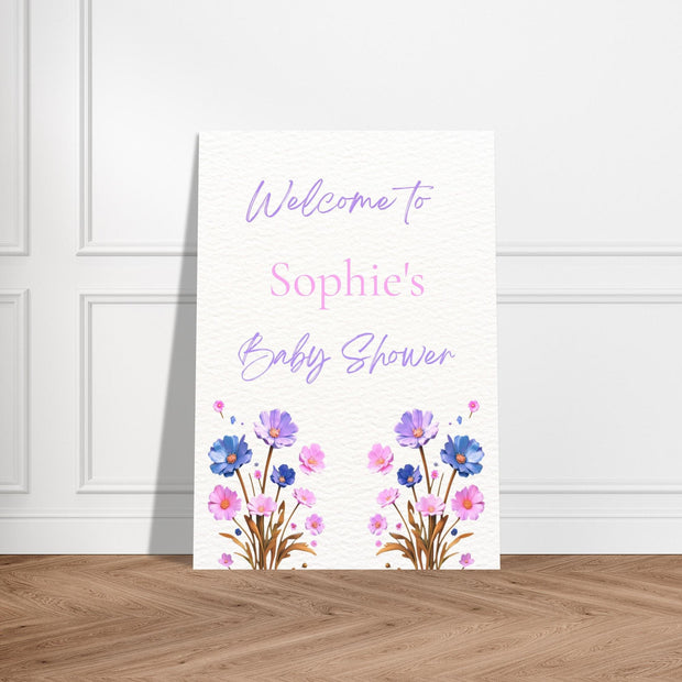 Personalised Baby Shower Welcome Sign Foam Board
