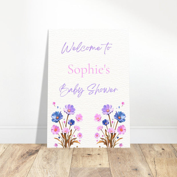 Personalised Baby Shower Welcome Sign Foam Board