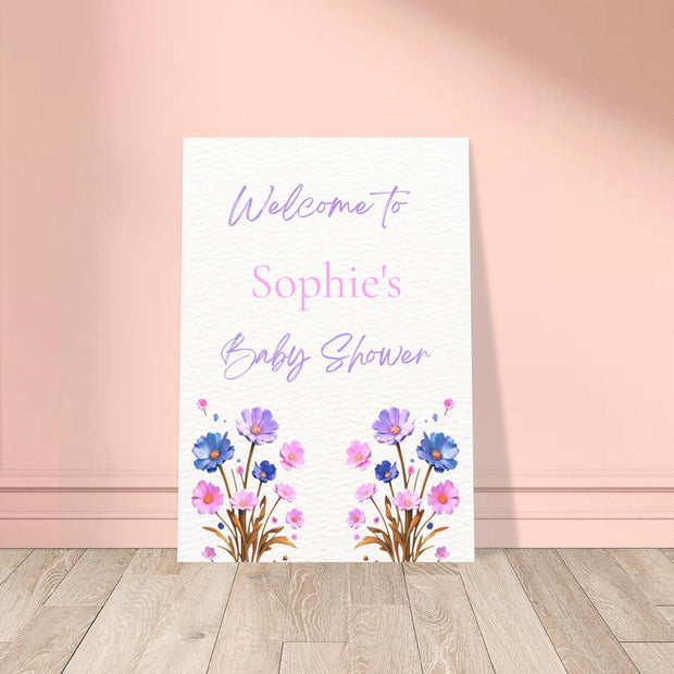 Personalised Baby Shower Welcome Sign Foam Board