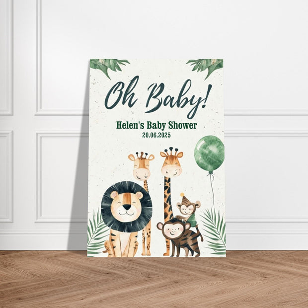 Safari Baby Shower Welcome Sign – Personalised Foam Board