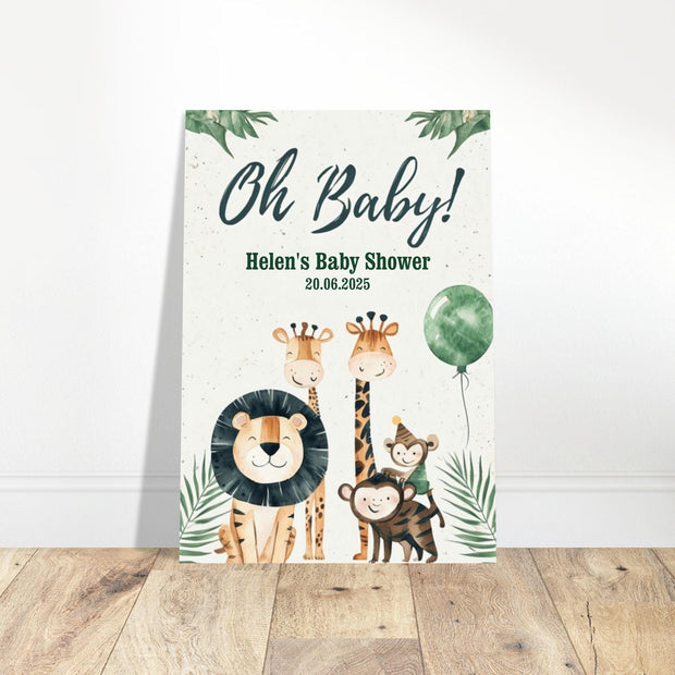 Safari Baby Shower Welcome Sign – Personalised Foam Board