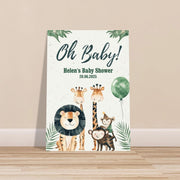 Safari Baby Shower Welcome Sign – Personalised Foam Board