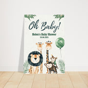 Safari Baby Shower Welcome Sign – Personalised Foam Board