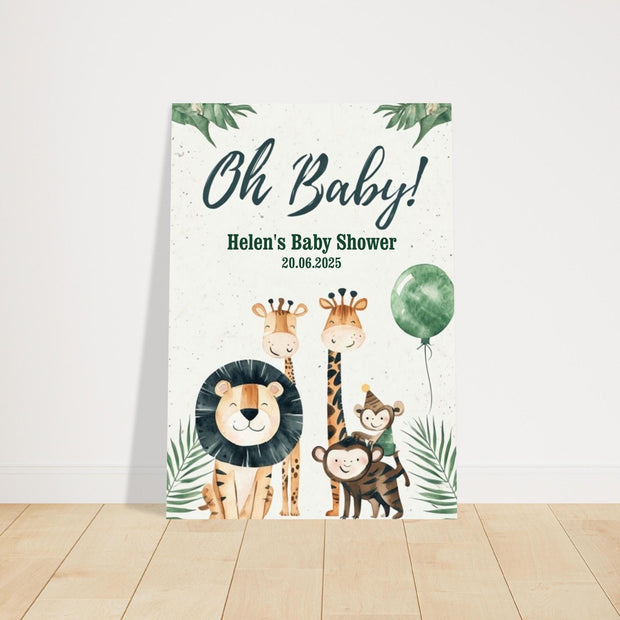 Safari Baby Shower Welcome Sign – Personalised Foam Board