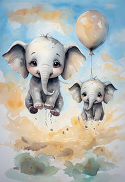 Set of 3 Baby Safari Animal Wall Art Prints | Elephant, Giraffe, Lion Nursery Decor | Printable PDF | Neutral Jungle Nursery
