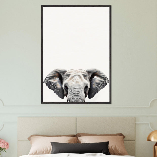 Minimalist Elephant Head Printable | Safari Nursery Digital Download | Neutral Animal Wall Art