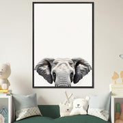 Minimalist Elephant Head Printable | Safari Nursery Digital Download | Neutral Animal Wall Art