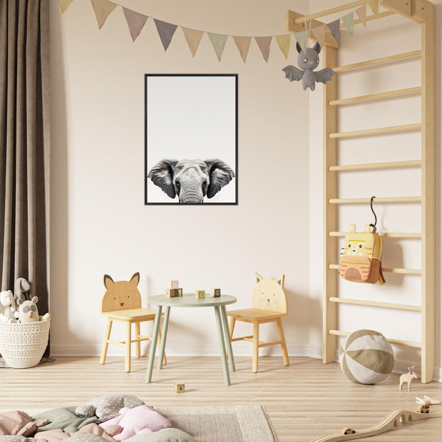 Minimalist Elephant Head Printable | Safari Nursery Digital Download | Neutral Animal Wall Art