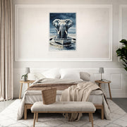Rowing Elephant Wall Art | Safari Animal Printable | Funny Elephant Nursery Decor | Digital Download