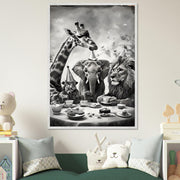 Safari Animal Tea Party Printable | Jungle Nursery Wall Art | Whimsical Safari Friends Digital Download