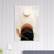 Neutral Abstract Arch & Moon – Minimal Wall Art