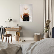 Neutral Abstract Arch & Moon – Minimal Wall Art