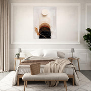 Neutral Abstract Arch & Moon – Minimal Wall Art - Fine Art Poster