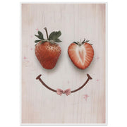 Strawberry Smile (Rustic Colors) – Farmhouse Kitchen Wall Art