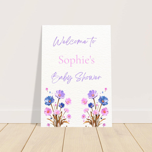 Personalised Baby Shower Welcome Sign Foam Board