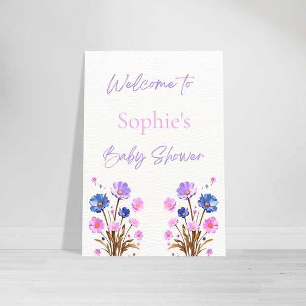 Personalised Baby Shower Welcome Sign Foam Board