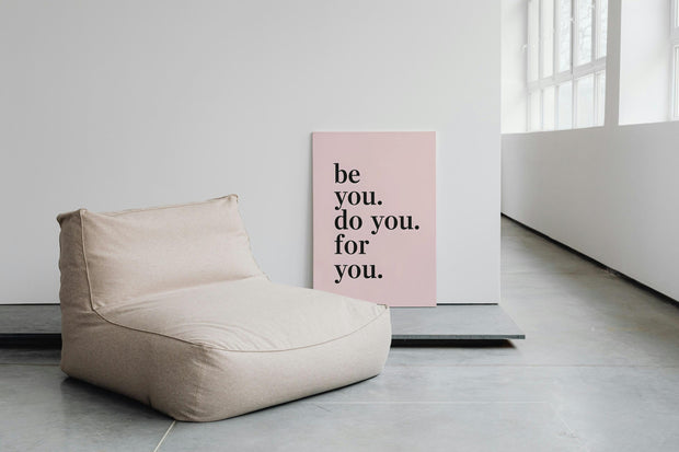 Minimalist Quote Wall Art | Be You Do You For You | Pink Digital Download | Self Love Printable Poster | Motivational Print | Affirmation